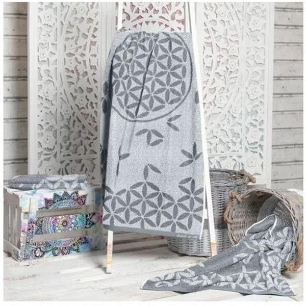 Produktfoto zu Frottehandtuch kiesel_silbergrau 48x109cm