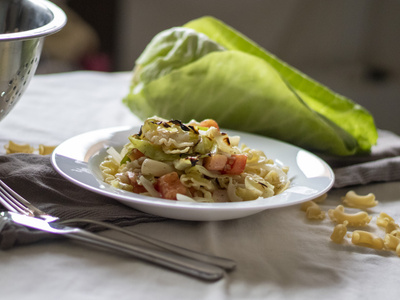Kohlnudeln mit Feta