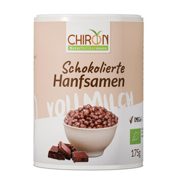 Produktfoto zu Schokolierte gebrannte Hanfsamen Vollmilch 175g