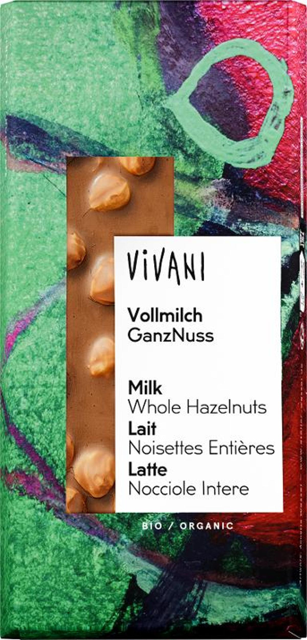Produktfoto zu Vollmilchschokolade ganze Nüsse