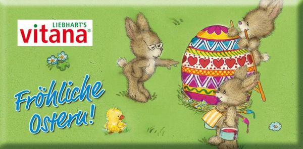 Produktfoto zu Schokoladentäfelchen Frohe Ostern 10g