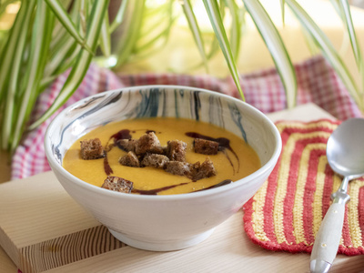 Fruchtige Süßkartoffel Ingwer Suppe