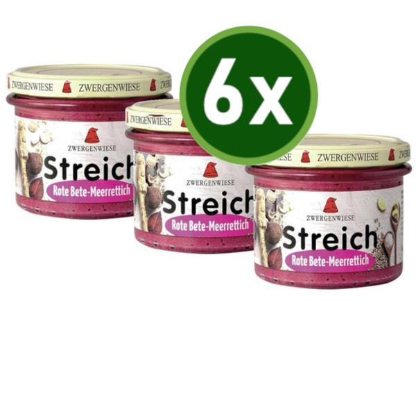 Produktfoto zu Streich Rote Bete Meerrettich 6x180g