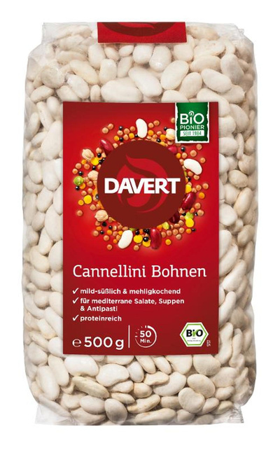 Produktfoto zu Cannellini Bohnen Davert 500g