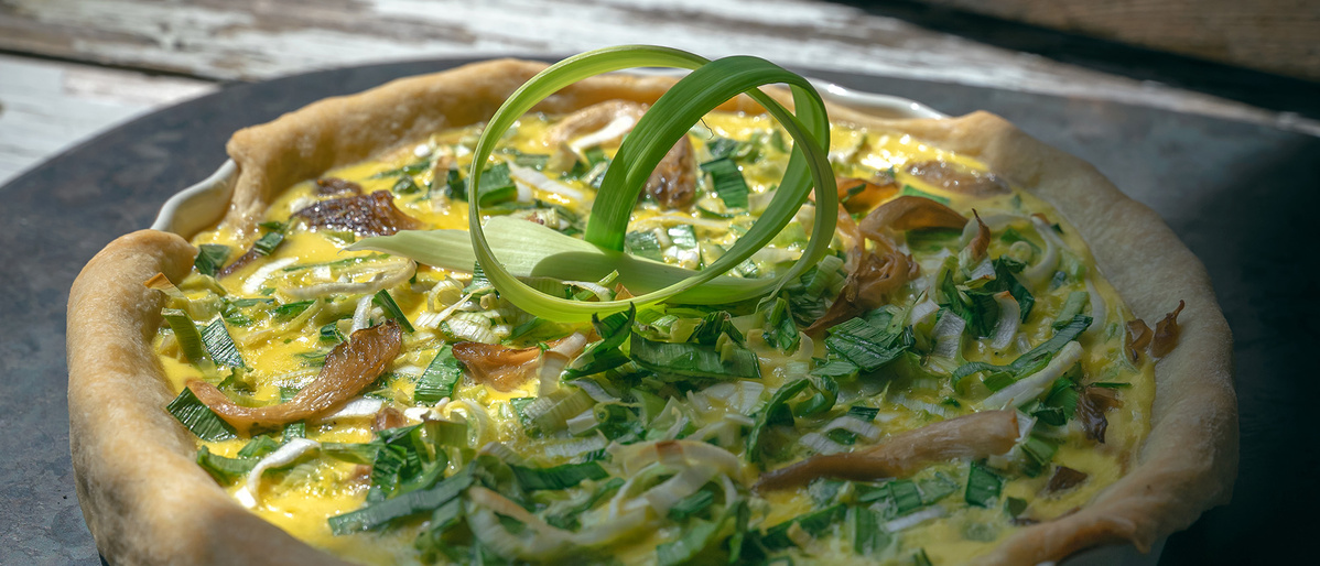 Lauch-Austernpilz-Quiche