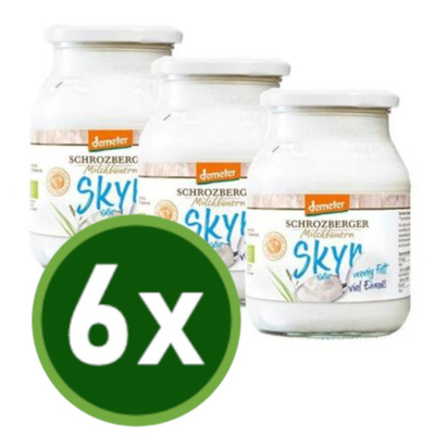 Produktfoto zu Skyr Natur im Glas 6x500g, Schrozberger