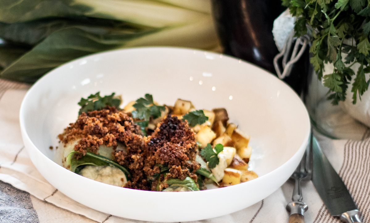 Mangold und Aubergine