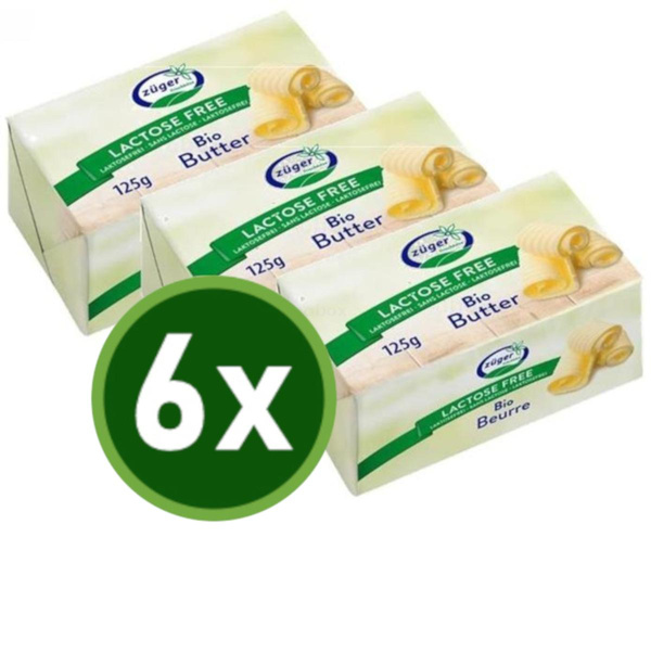 Produktfoto zu Butter Laktosefrei 6x125g