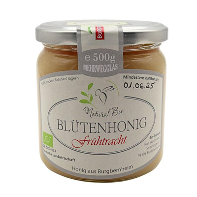 Produktfoto zu Honig 500g Frühtracht