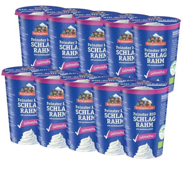 Produktfoto zu SCHLAGSAHNE laktosefrei, 10x200g Becher