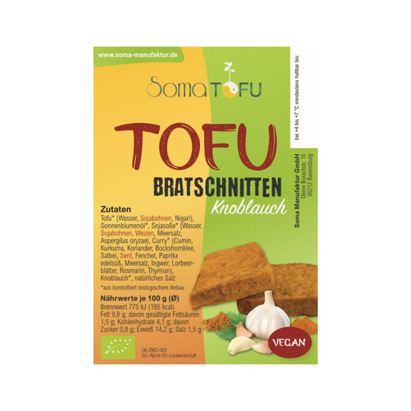 Produktfoto zu Bratschnitte Knoblauch, Tofu