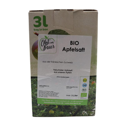 Produktfoto zu Apfelsaft naturtrüb regio 3L Box