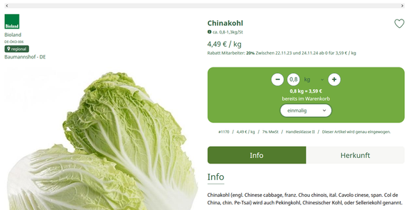 Screenshot Artikelansicht