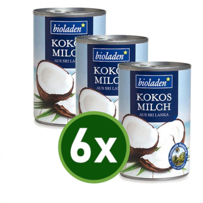Produktfoto zu Kokosmilch 6x400 ml