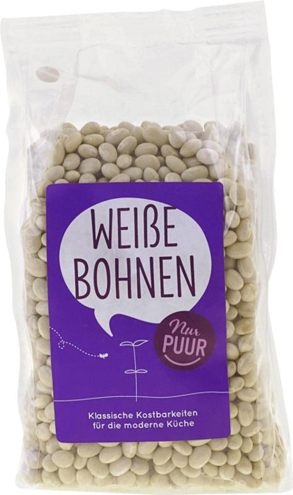 Produktfoto zu Weiße Bohnen Nur Puur 500g