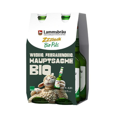 Produktfoto zu Lammsbräu Bio Pils Zzzisch 4er Pack
