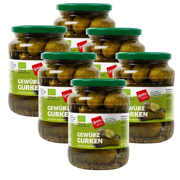 Produktfoto zu Gewürzgurken 6er Gebinde 6x670g Green organic