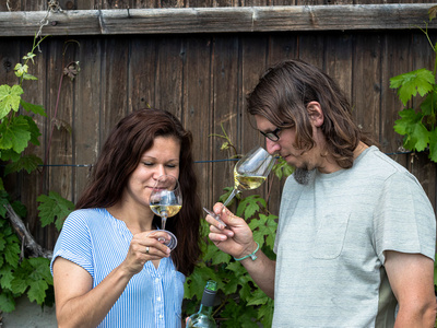 Anne und Stephan vom Winzerhof Hofmann
