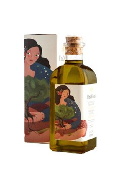Produktfoto zu Gesschenkbox UnOlivo Olivenöl 500ml mit Ausgießer