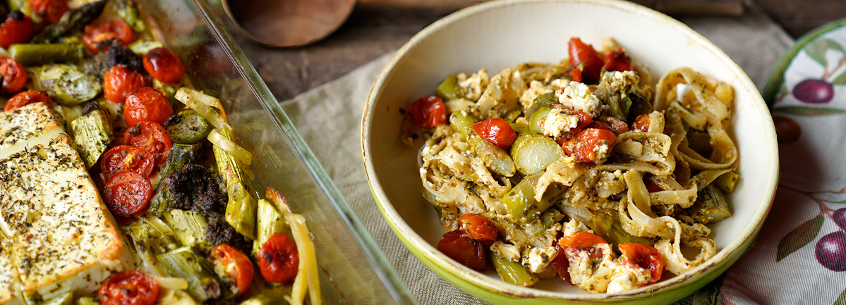 One-Pot-Pasta mit Spargel
