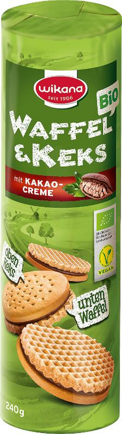 Produktfoto zu Waffel und Keks Kakao vegan 240g