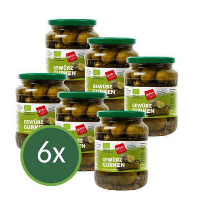 Produktfoto zu Gewürzgurken 6er Gebinde 6x670g Green orcanic