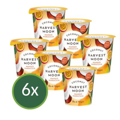 Produktfoto zu Kokosmilch Jog. 6er Mango-Maracuja 6x125g, Harvest Moon