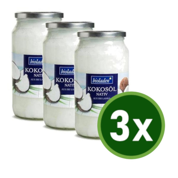 Produktfoto zu Kokosöl nativ 3x950ml
