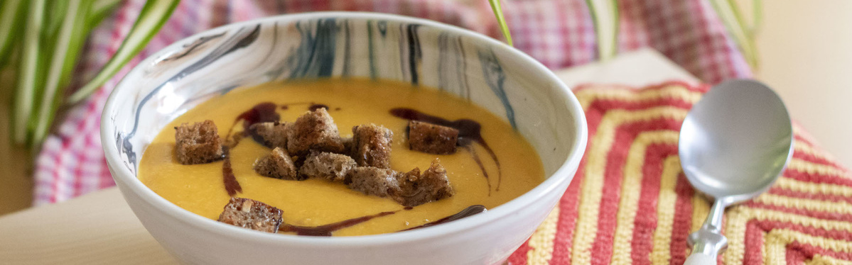 Fruchtige Süßkartoffel Ingwer Suppe