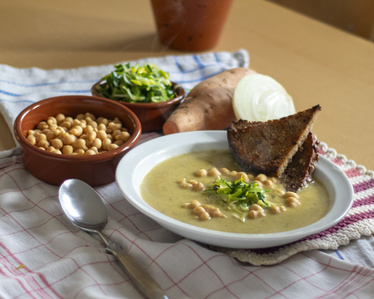 Süßkartoffel-Lauch-Suppe