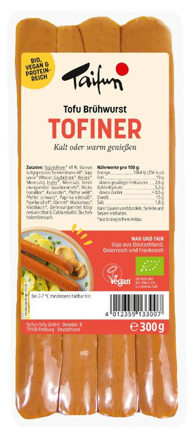 Produktfoto zu Tofiner - Tofu Wiener vegan
