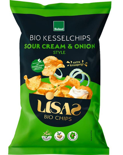 Produktfoto zu Sauerrahm Zwiebel Kesselchips 115g