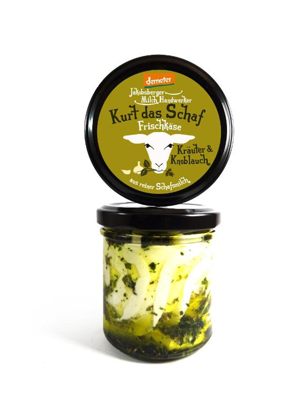 Produktfoto zu Kurt das Schaf Frischkäse Kräuter-Knoblauch