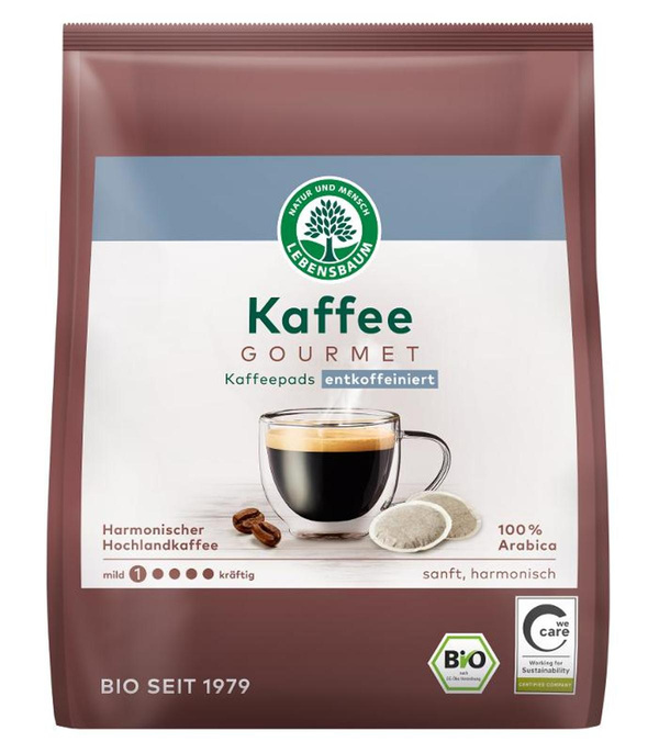 Produktfoto zu Gourmet Caffé Pads entkoffiniert Gebinde 5 x 18 Stück