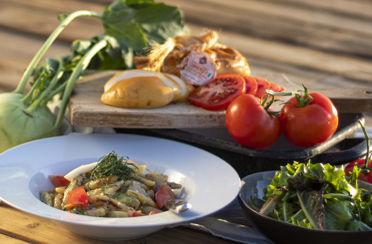 Schupfnudeln kohlrabi scamorze