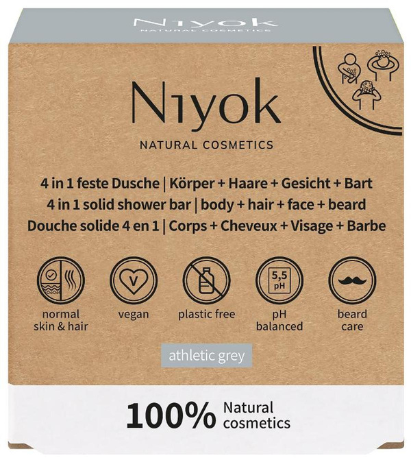 Produktfoto zu 4in1 Feste Dusche Körper Haare Bart 80g