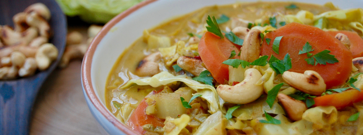 veganes Spitzkohl Curry