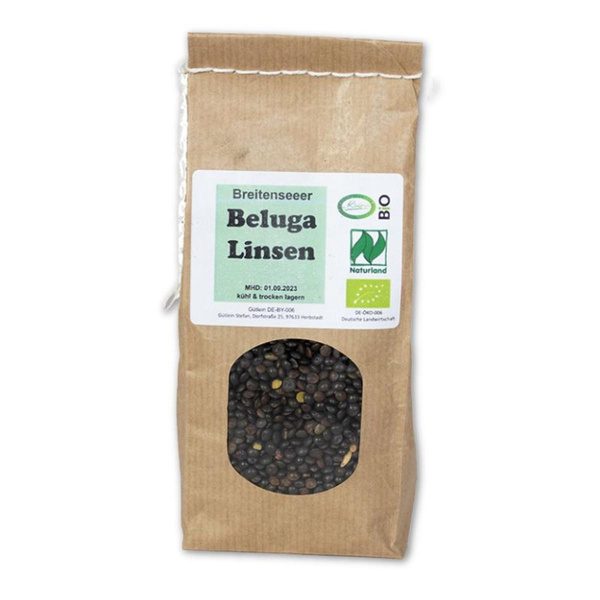 Produktfoto zu Beluga Linsen regional 1 kg
