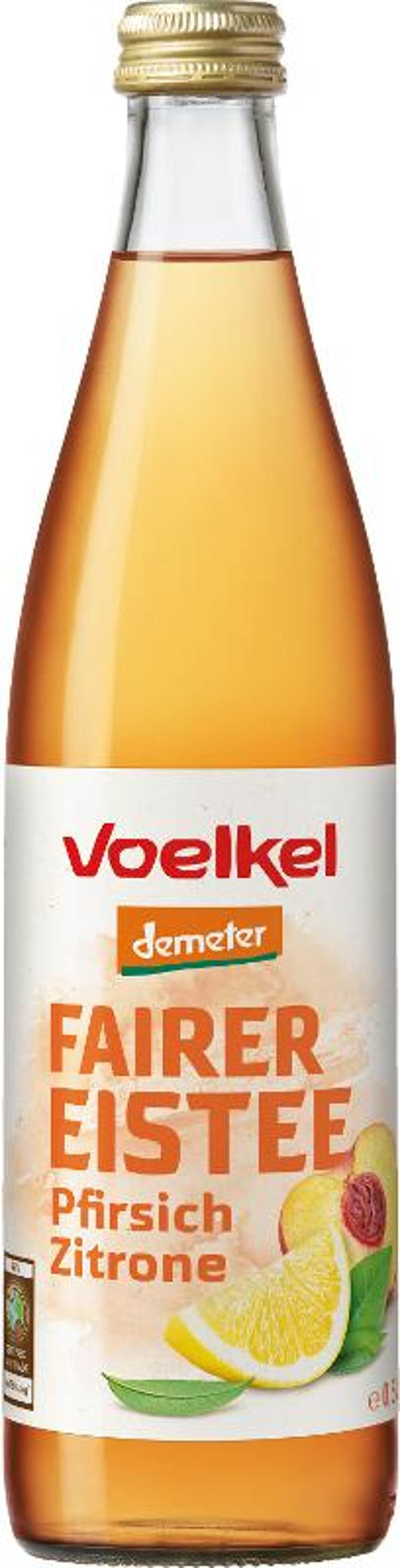 Produktfoto zu Eistee fair mit Pfirsich Zitrone 0,5l
