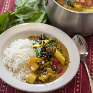 Gemüsecurry mit Reis