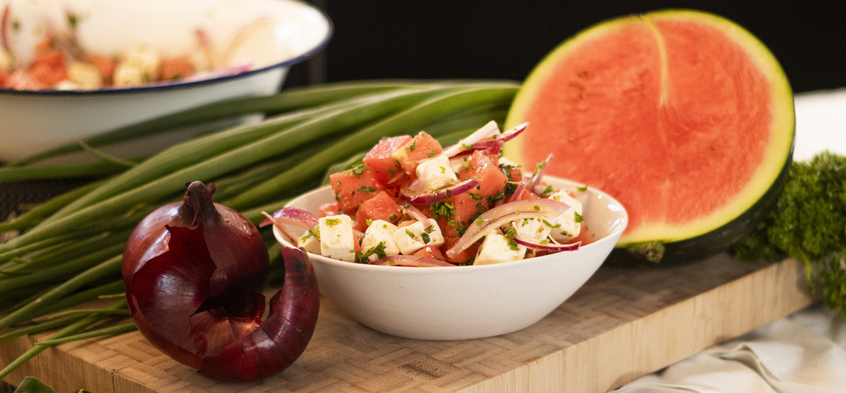 Wassermelone Feta Salat