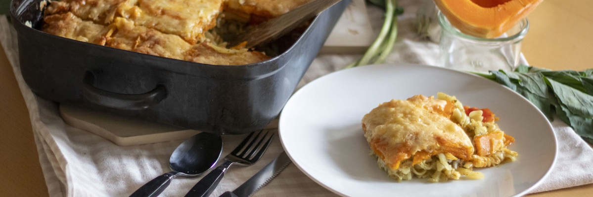 Butternut-Kohlrabi-Auflauf