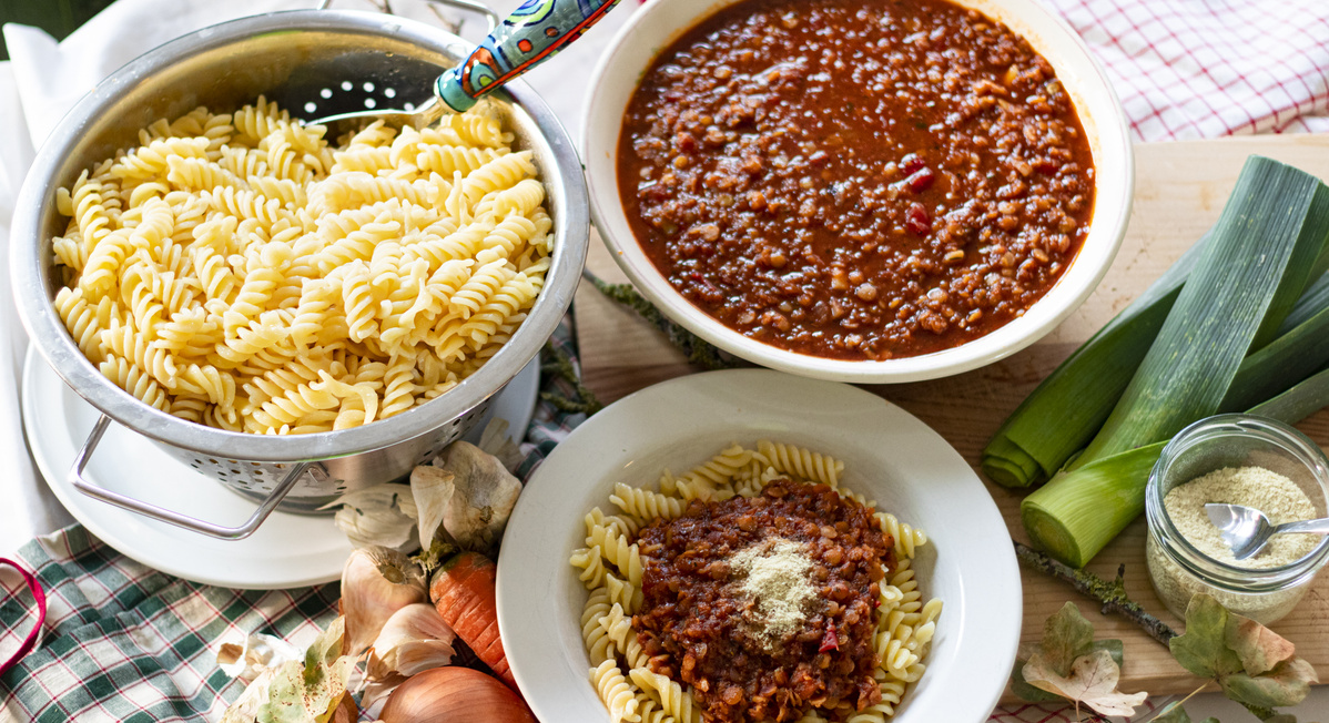 Linsen-Bolognese