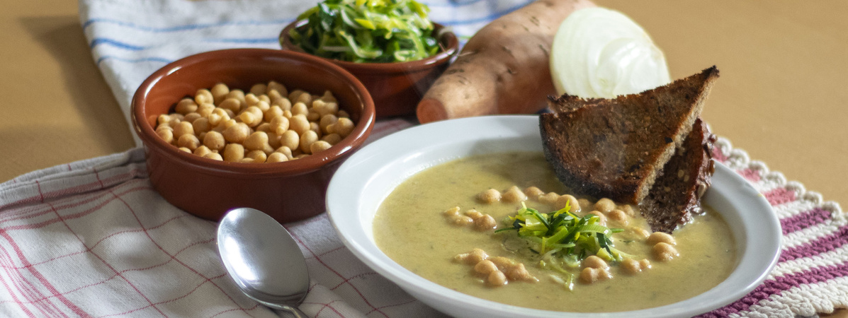 Süßkartoffel-Lauch-Suppe