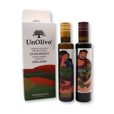 Produktfoto zu Geschenkbox Un Olivo, Öl & Balsamico je 250ml