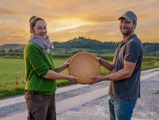 Mira und Markus Hütter vom Ziegenhof Peters Glück