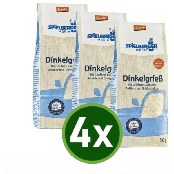 Produktfoto zu Dinkelgrieß 4x500g