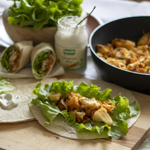 Blumenkohl-Wraps Asia Style