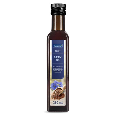 Produktfoto zu Leinöl nativ bioladen 250ml