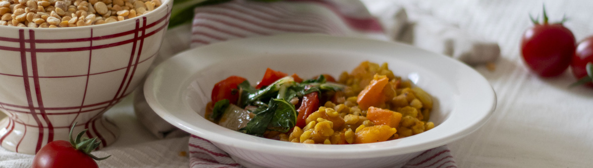 Gemüsecurry mit Reis im September